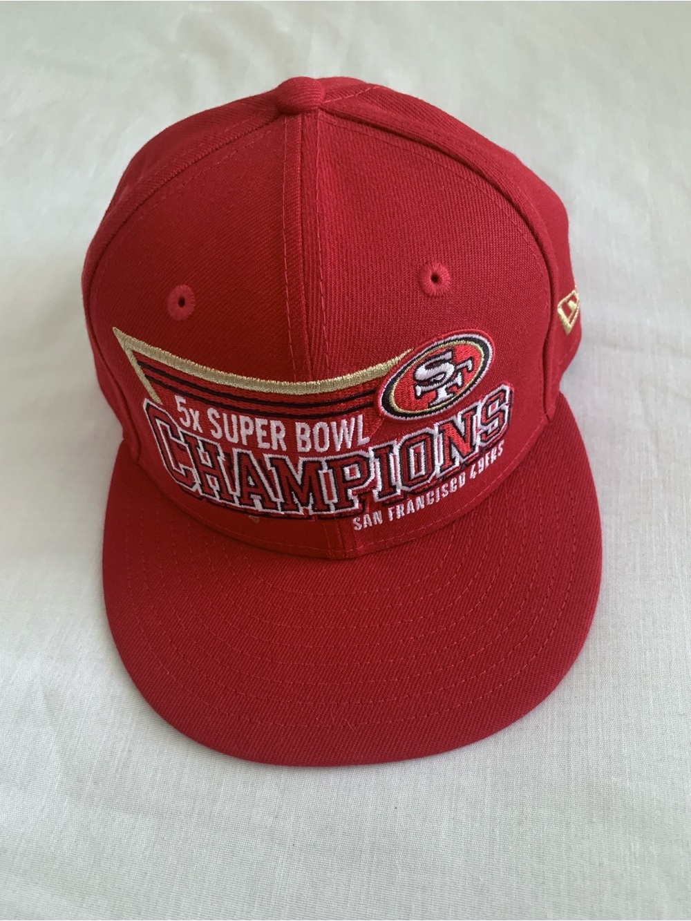 New Era 59FIFTY San Francisco 49ers 5x Super Bowl Champions Fitted Hat Red 7 3/8